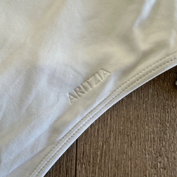 Aritzia Womens LG Contour Off-shoulder Longsleeve Bodysuit in White NEW - Picture 8 of 10